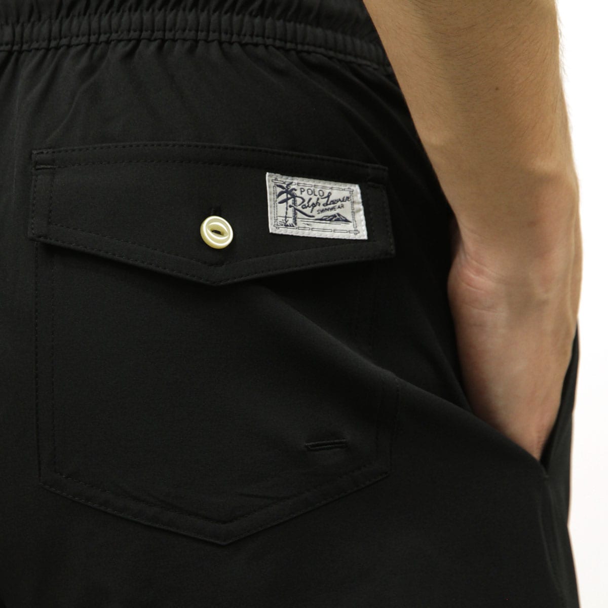 �ݥ� ���ե������ ��� ������ѥ�� ������ POLO RALPH LAUREN ���� ���� TRAVELER SWIM SHORT MID TRUNK BLACK 710910260
