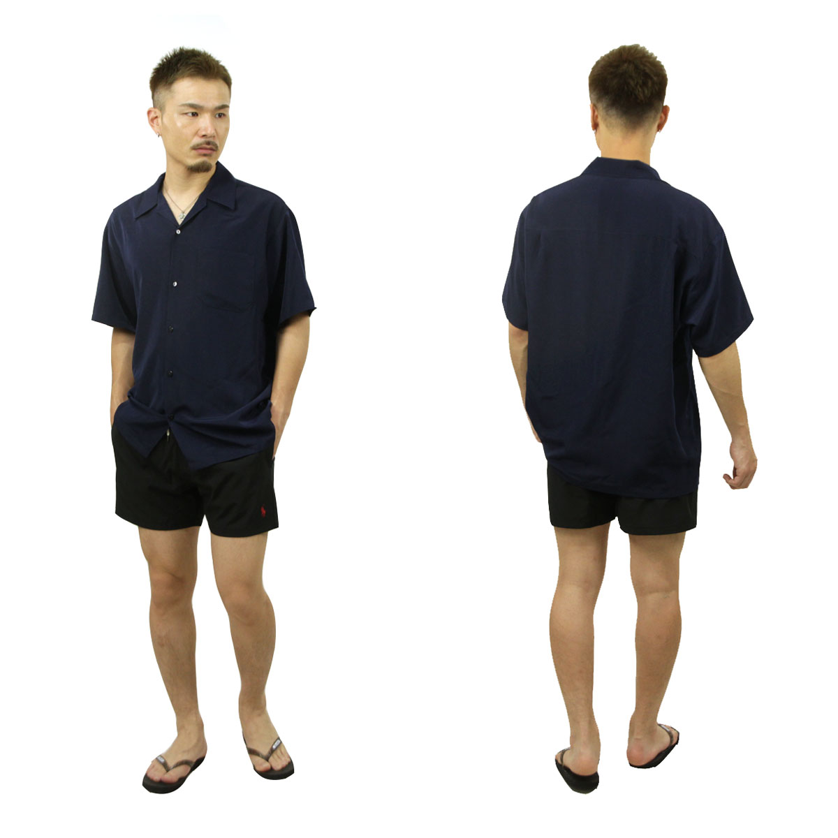 �ݥ� ���ե������ ��� ������ѥ�� ������ POLO RALPH LAUREN ���� ���� TRAVELER SWIM SHORT MID TRUNK BLACK 710910260