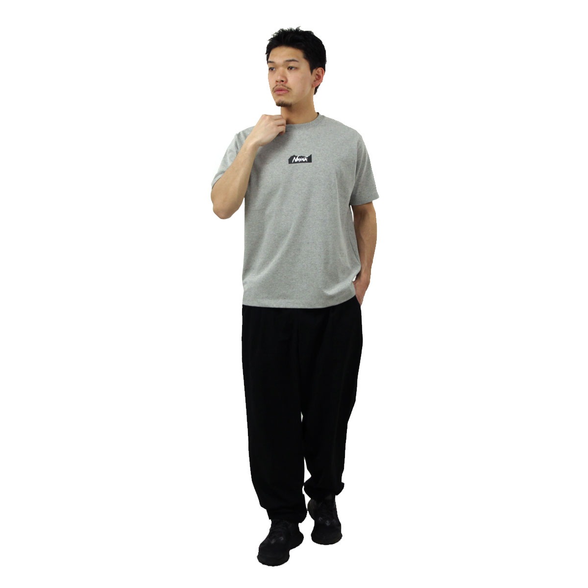 �ʥ� ��� ȾµT����� ��������Ź NANGA ���롼�ͥå� ���� ECO HYBRID MT LOGO TEE GRY GREY NW2211-1G208