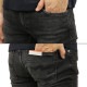 ̡ǥ ˡ  Ź Nudie Jeans ܥȥॹ ѥ SKINNY LIN DENIM JEANS WORN BLACK 848 1131490 A62B B1C C2D D1E E13F