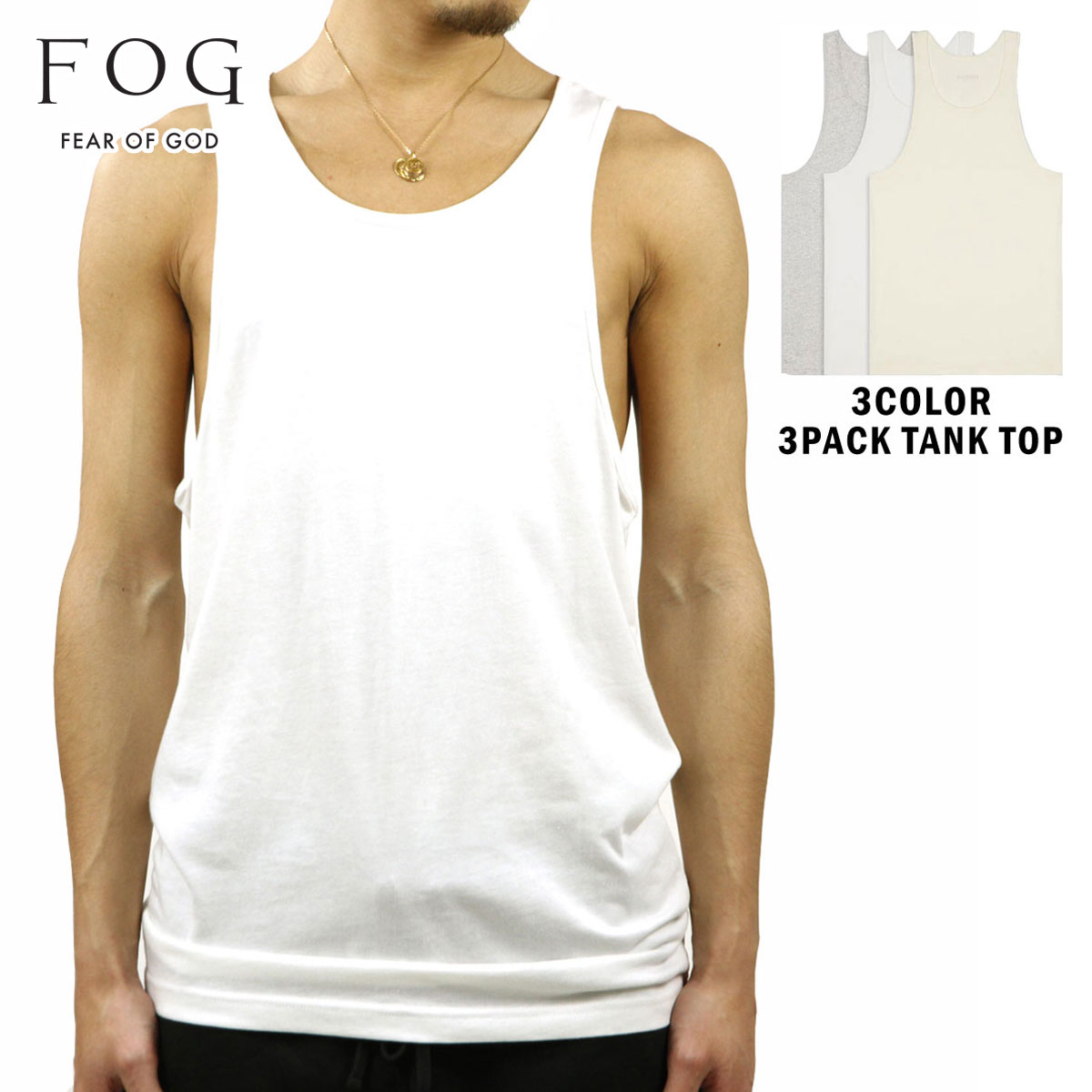 Fear of God　タンクトップ　ESSENTIALS　サイズL フィアオブゴッド fog essentials タンクトップ メンズ 正規品