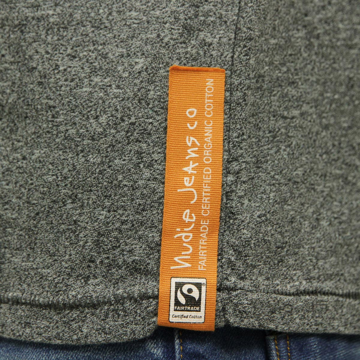̡ǥ T Ź Nudie Jeans ȾµT  Roundneck Pocket Tee Organic Melange 131244 Dark Grey A62B B1C C1D D1E E02F