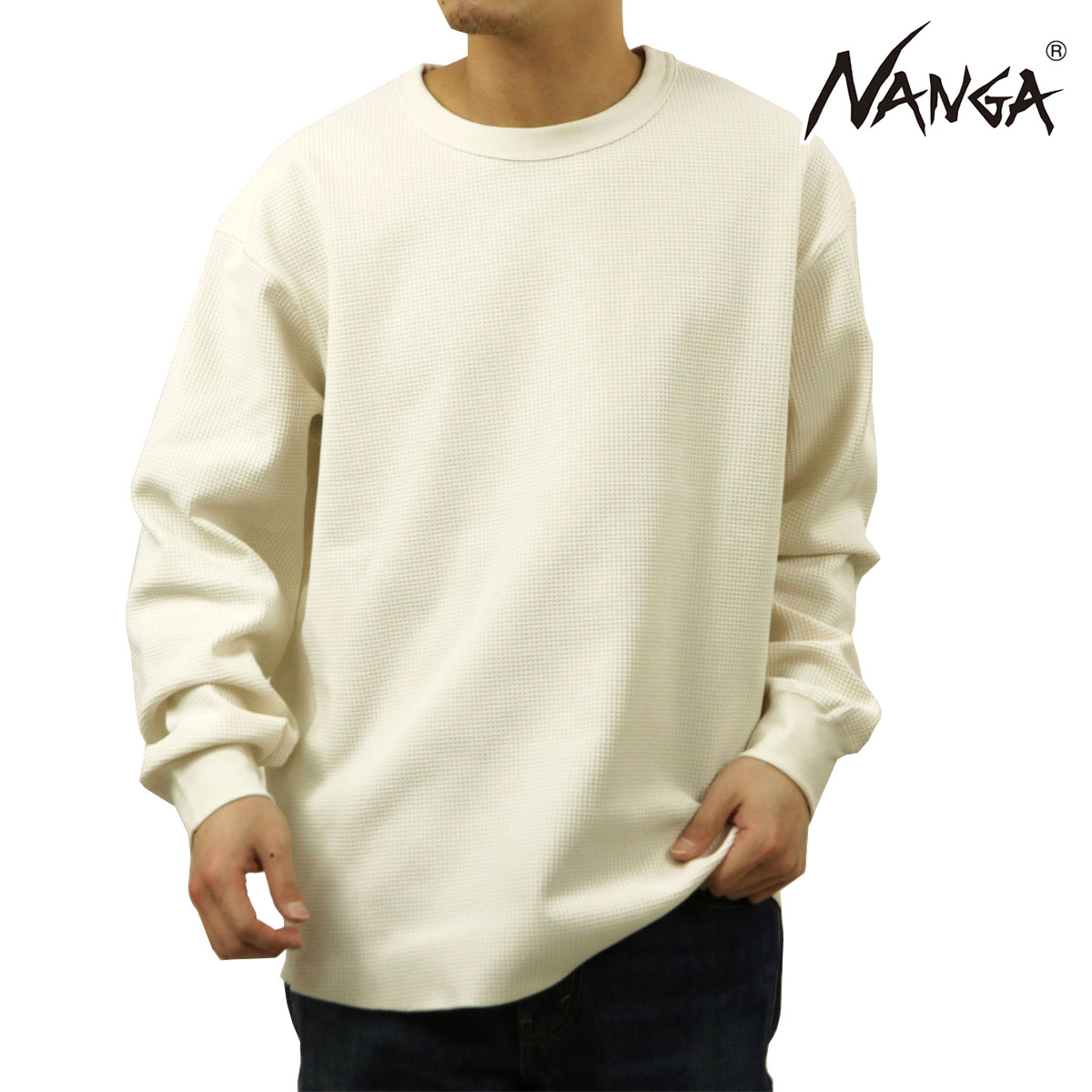 �ʥ� ��� ĹµT����� ��������Ź NANGA �����ե�å��� ��åե����� ����T AIRFLEX WAFFLE LONG SLEEVE TEE WHT WHITE N2600-1M052A