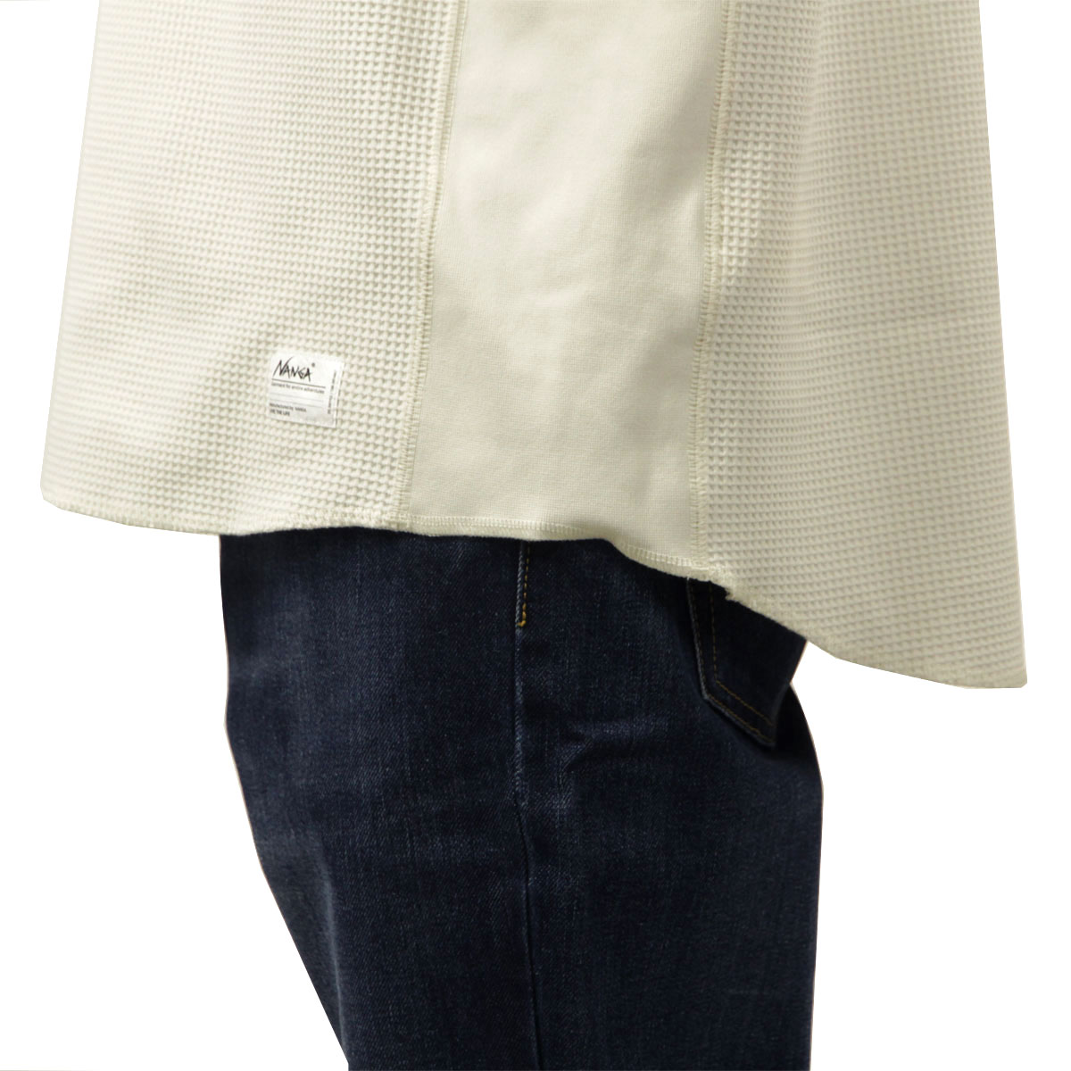 �ʥ� ��� ĹµT����� ��������Ź NANGA �����ե�å��� ��åե����� ����T AIRFLEX WAFFLE LONG SLEEVE TEE WHT WHITE N2600-1M052A