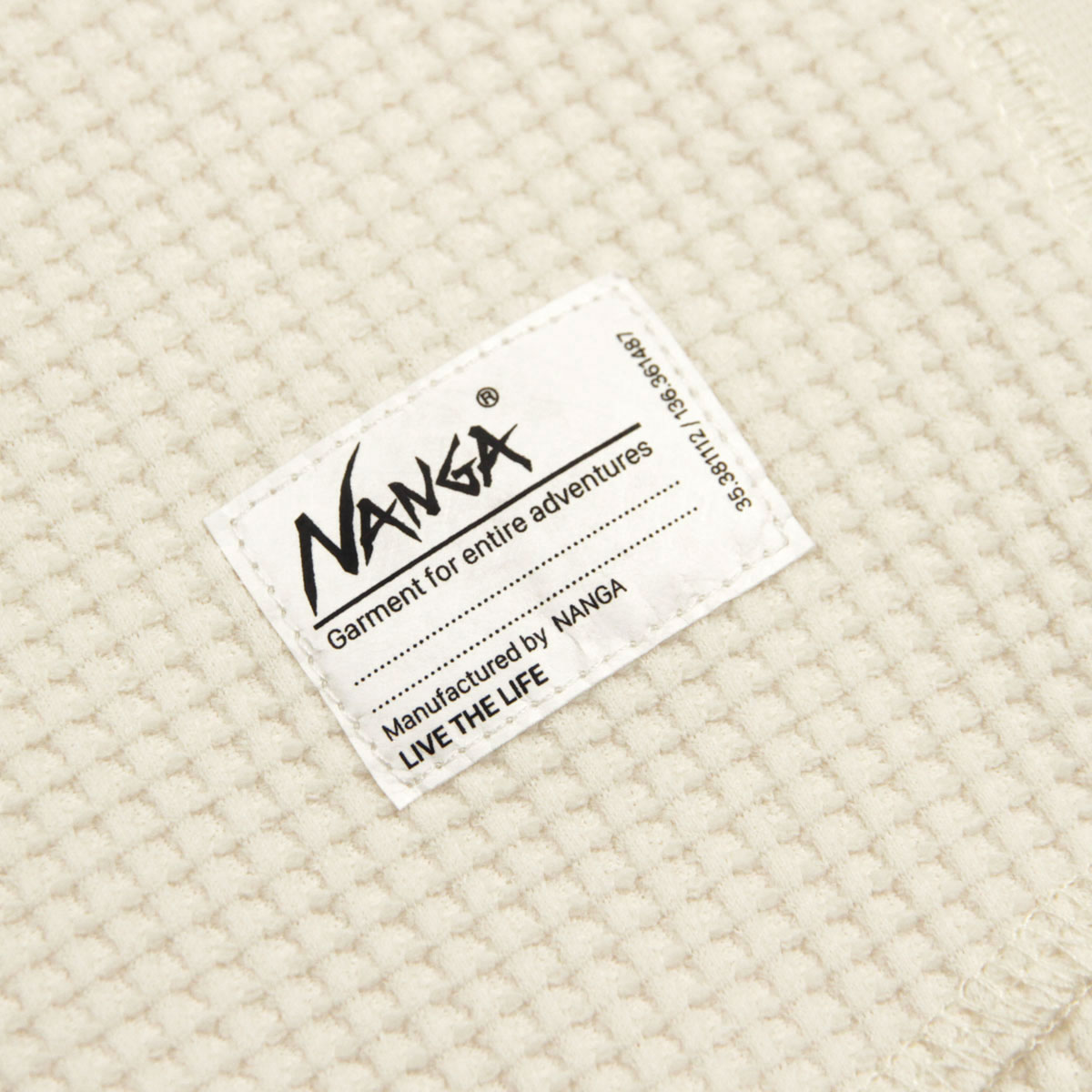 �ʥ� ��� ĹµT����� ��������Ź NANGA �����ե�å��� ��åե����� ����T AIRFLEX WAFFLE LONG SLEEVE TEE WHT WHITE N2600-1M052A