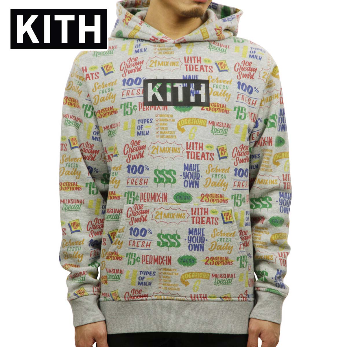  ѡ   KITH ץ륪Сѡ  KITH TREATS CIRCULAR HOODIE KH2243-103 HEATHER GREY A95B B1C C1D D5E E02F