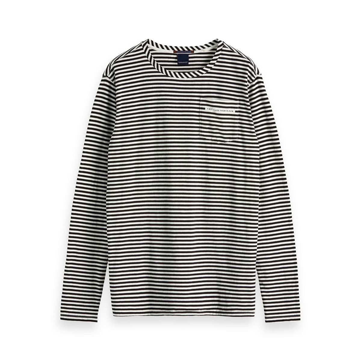 �����å�����ɥ����� SCOTCH��SODA ��������Ź ��� ���롼�ͥå� Ĺµ�ݥ��å�T����� AMS BLAUW PRINTED ARTWORK POCKET LONG SLEEVE STRIPE TEE D 147879 17 COMBO A A39B B1C C1D D2E E13F