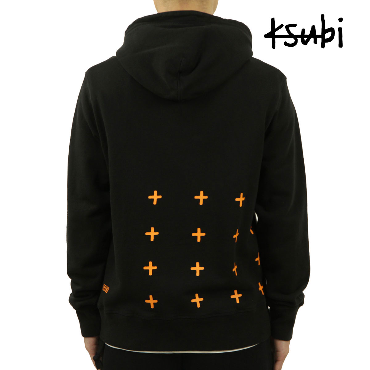 ���� ��� �ѡ����� ��������Ź KSUBI ����ץ� �ץ륪���С� �ա��ǥ��� FAKE KASH HOODIE BLACK ORANGE MPS23FL015 BLKKLB