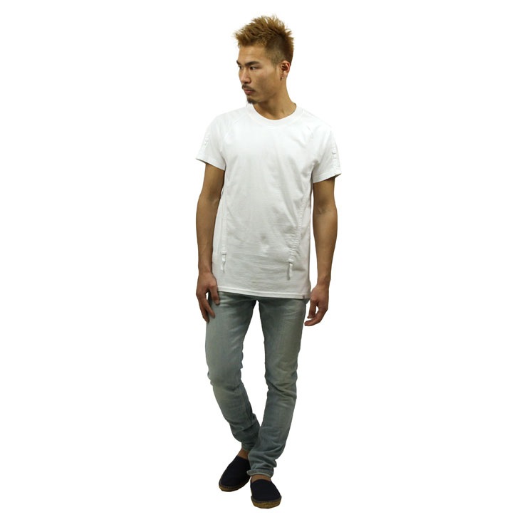 åɥ T Ź SCOTCHSODA ȾµT  GARMENT DYED CREWNECK TEE IN STRETCH COTTON TWILL QUALITY 136515 0006 WHITE A39B B1C C1D D1E E01F