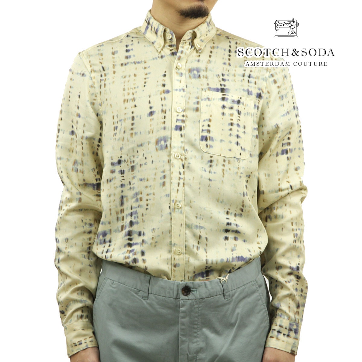�����å�����ɥ����� ��� Ĺµ����� ��������Ź SCOTCH��SODA �ܥ�������� �����奢�륷��� ALL-OVER PRINTED SHIRT 162923 0217 COMBO A