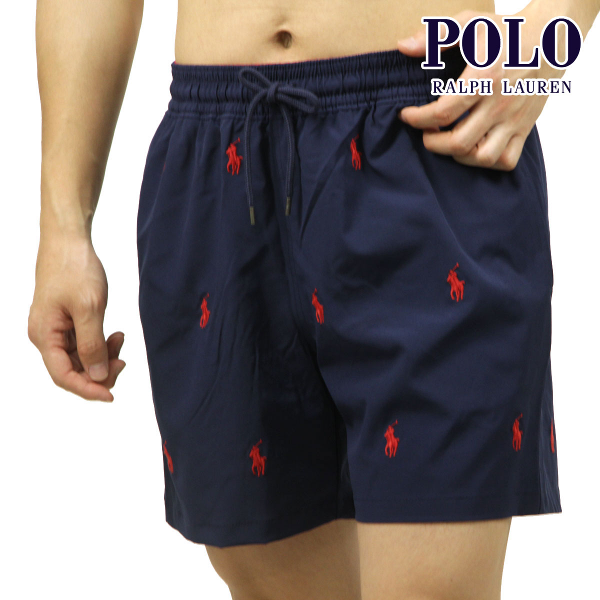 �ݥ� ���ե������ ��� ������ѥ�� ������ POLO RALPH LAUREN ���� ���� TRAVELER PONY SWIM SHORT MID TRUNK NAVY 710835127 A05B B1C C2D D7E E06F