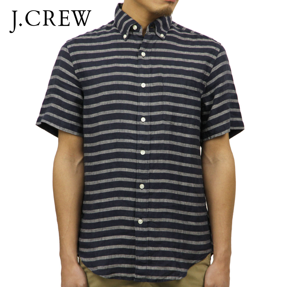 ���������롼 ����� ��� ������ J.CREW Ⱦµ�����  SHORT-SLEEVE LINEN SHIRT A38B B1C C1D D6E E06F