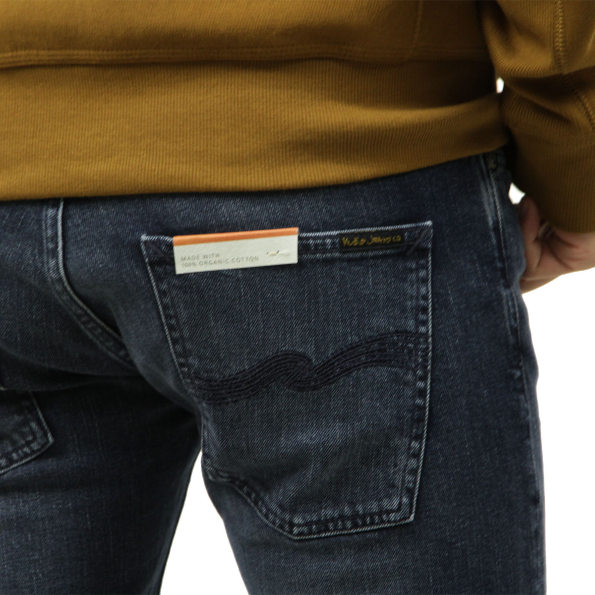 �̡��ǥ��������� ��� ������ ��������Ź Nudie Jeans �ǥ˥� �����ѥ� �ܥȥॹ THIN FINN ORGANIC DENIM JEANS BLACK WEFT INDIGO 112918 A62B B1C C2D D1E E06F