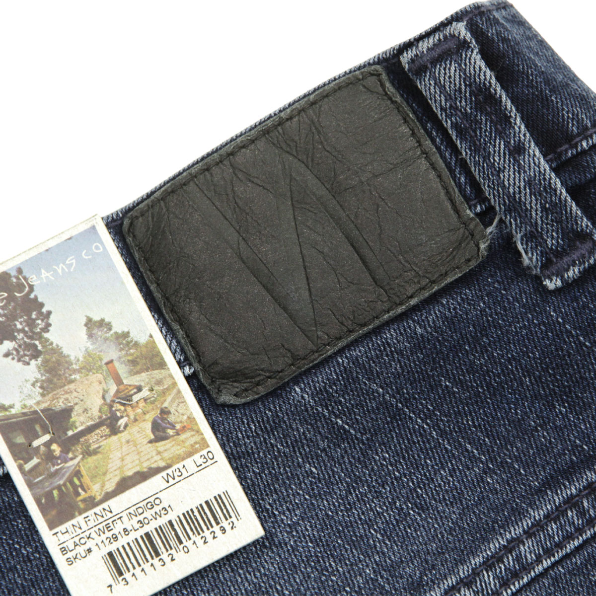 �̡��ǥ��������� ��� ������ ��������Ź Nudie Jeans �ǥ˥� �����ѥ� �ܥȥॹ THIN FINN ORGANIC DENIM JEANS BLACK WEFT INDIGO 112918 A62B B1C C2D D1E E06F