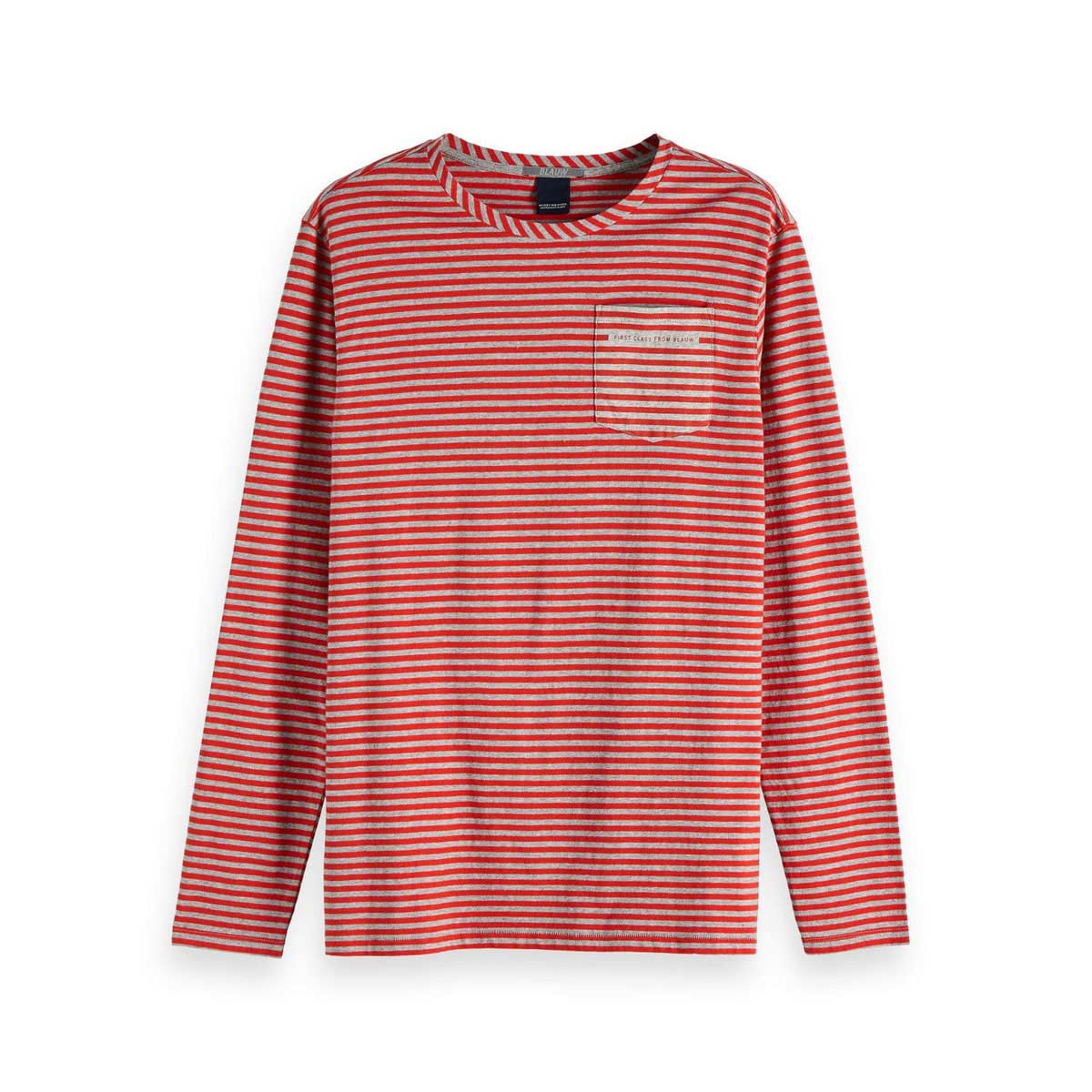 �����å�����ɥ����� SCOTCH��SODA ��������Ź ��� ���롼�ͥå� Ĺµ�ݥ��å�T����� AMS BLAUW PRINTED ARTWORK POCKET LONG SLEEVE STRIPE TEE D 147879 18 COMBO B A39B B1C C1D D2E E11F