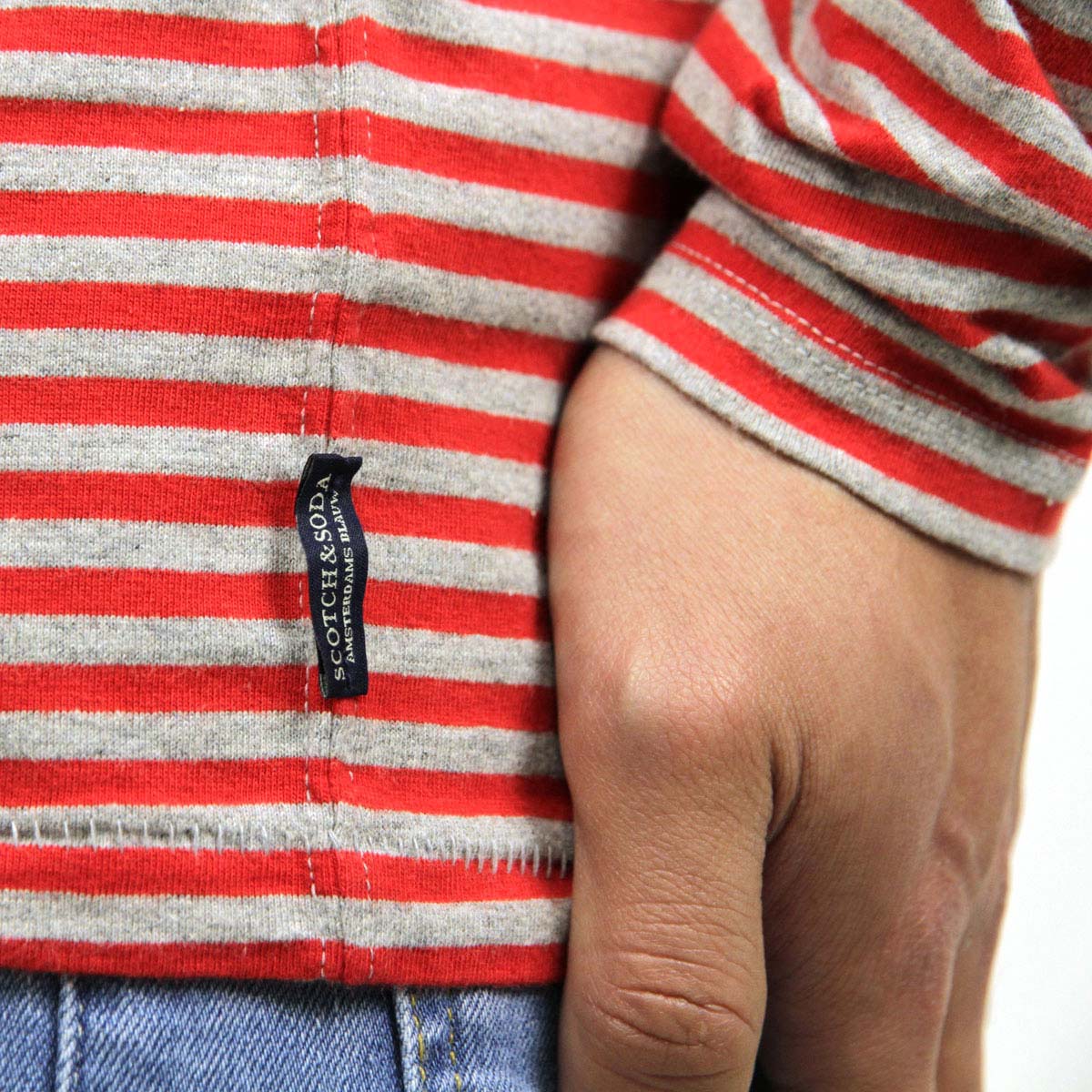 �����å�����ɥ����� SCOTCH��SODA ��������Ź ��� ���롼�ͥå� Ĺµ�ݥ��å�T����� AMS BLAUW PRINTED ARTWORK POCKET LONG SLEEVE STRIPE TEE D 147879 18 COMBO B A39B B1C C1D D2E E11F