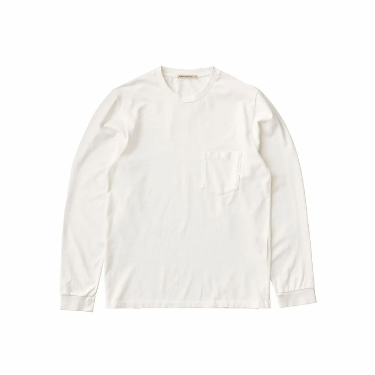 ̡ǥ T  Ź Nudie Jeans ĹµT T ݥT RUDI HEAVY POCKET LONG SLEEVE TEE CHALK WHITE W47 131713 A62B B1C C1D D2E E01F