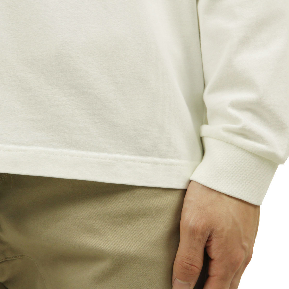 ̡ǥ T  Ź Nudie Jeans ĹµT T ݥT RUDI HEAVY POCKET LONG SLEEVE TEE CHALK WHITE W47 131713 A62B B1C C1D D2E E01F