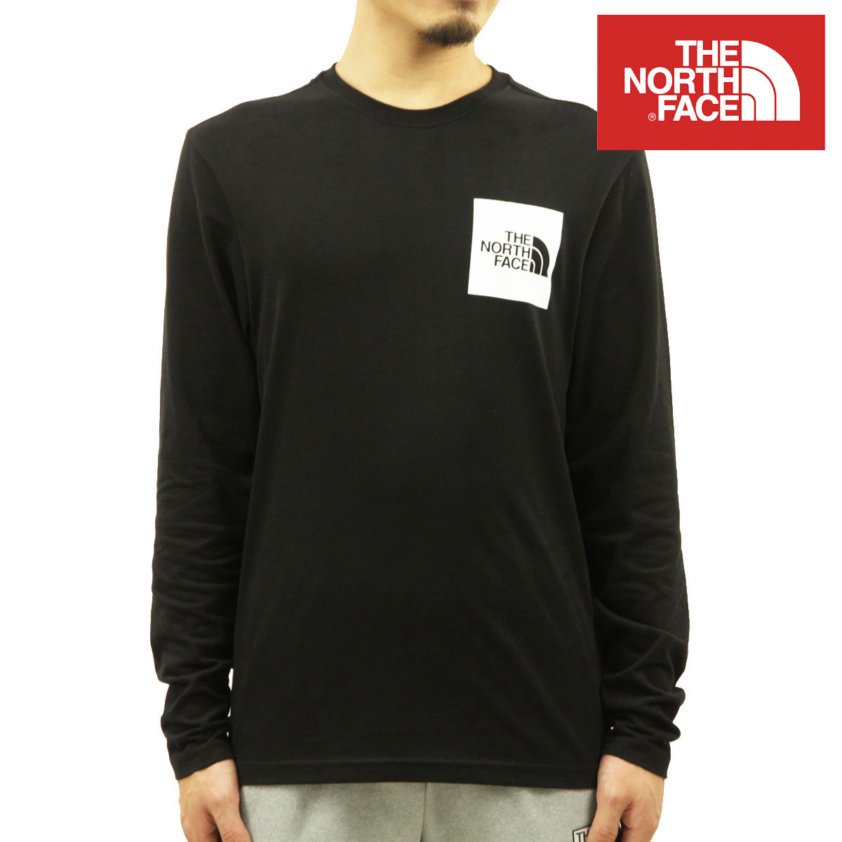 Ρե T   THE NORTH FACE ȥåץ ĹµT  L/S FINE TEE NF0A37FT KY4 TNF BLACK/TNF WHITE A14B B1C C1D D2E E13F