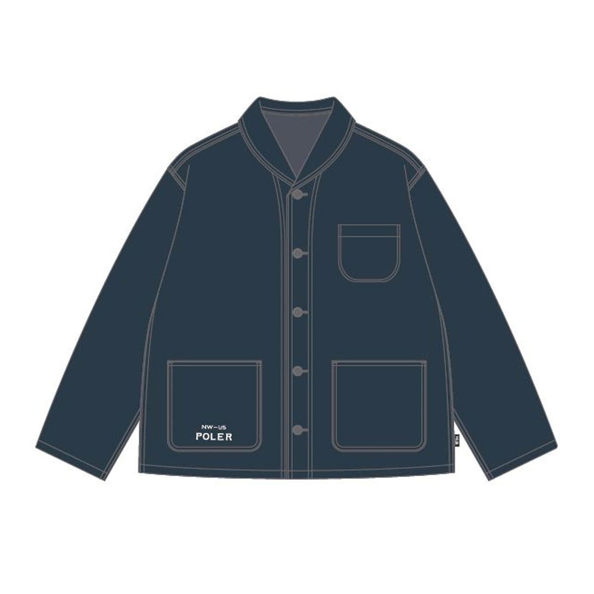 ポーラー メンズ デニムジャケット 正規販売店 POLER ボタンダウン 