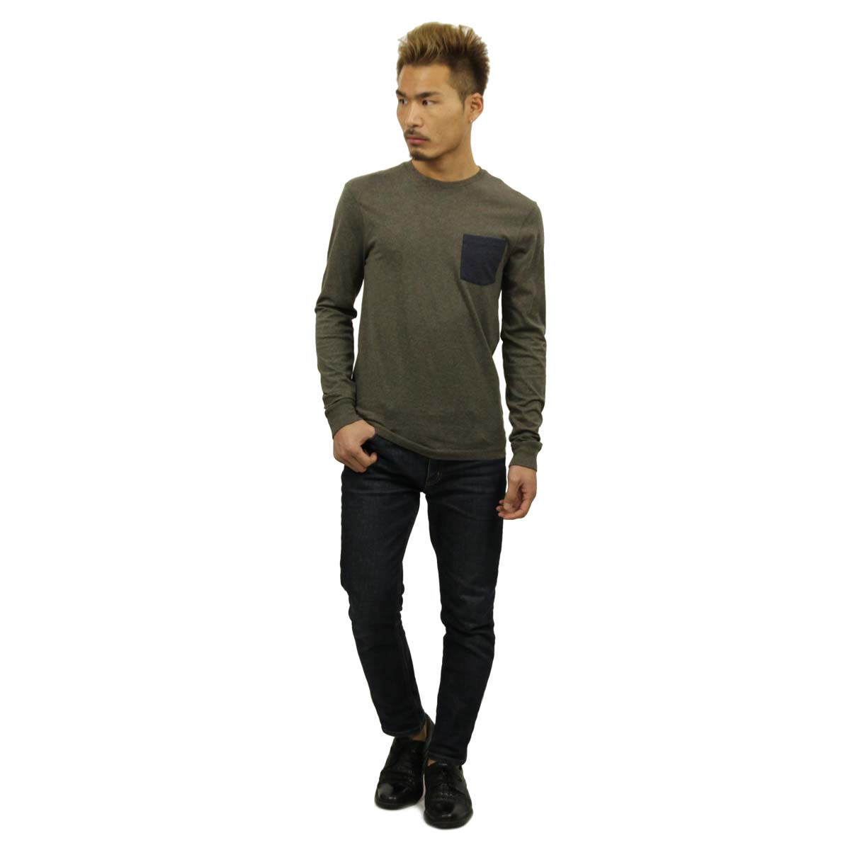 ���������롼 ����T ��� ������ J.CREW ĹµT����� SLIM LONG-SLEEVE CONTRAST-POCKET TEE D20S30