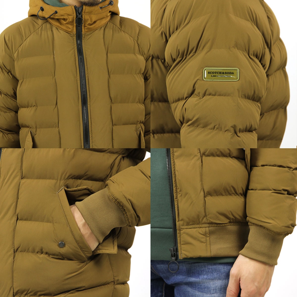 �����å�����ɥ����� �������� ��� ��������Ź SCOTCH��SODA �����󥸥㥱�å� WATER-REPELLENT SHORT PUFFER JACKET TABACCO MELANGE 166467 4212 41811 36 A39B B1C C1D D4E E04F