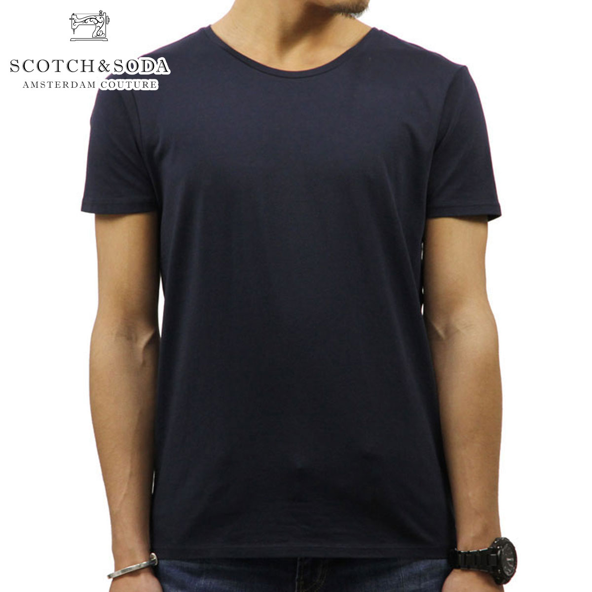 �����å�����ɥ����� T����� ��������Ź SCOTCH��SODA ȾµT�����  CLASSIC CREWNECK TEE 124891 57 NAVY A39B B1C C1D D1E E06F