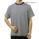 ̡ǥ  ȾµT Ź Nudie Jeans 롼ͥå ܡ LEIF CREW NECK STRIPE SHORT SLEEVE TEE OFFWHITE / BLUE W21 131886 A62B B1C C1D D1E E06F