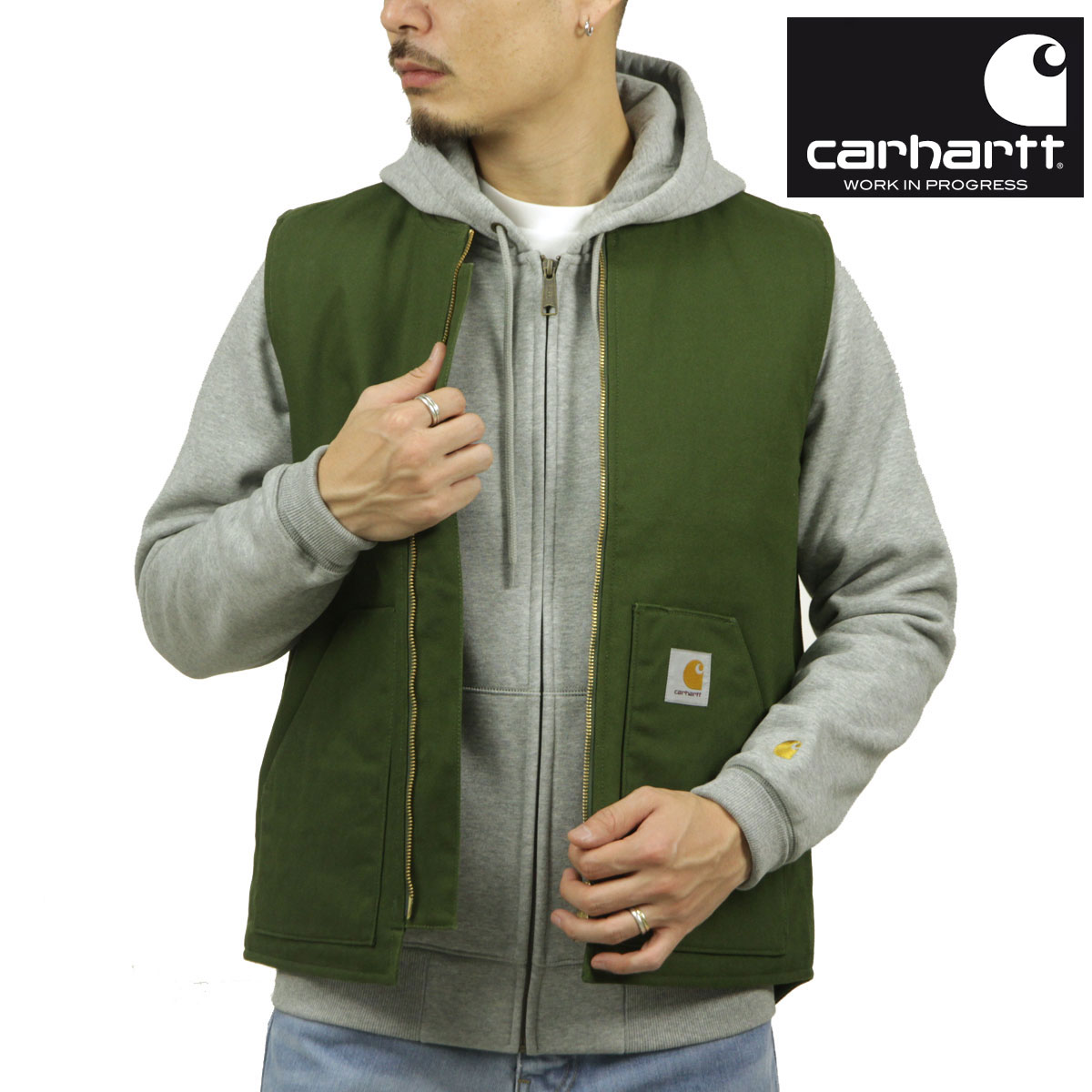 �����ϡ��� ��� �٥��� ������ CARHARTT WIP �������� ���åץ��å� ���� CLASSIC VEST TARRAGON RIGID I015251 2BR01 AB0B B1C C1D D4E E08F