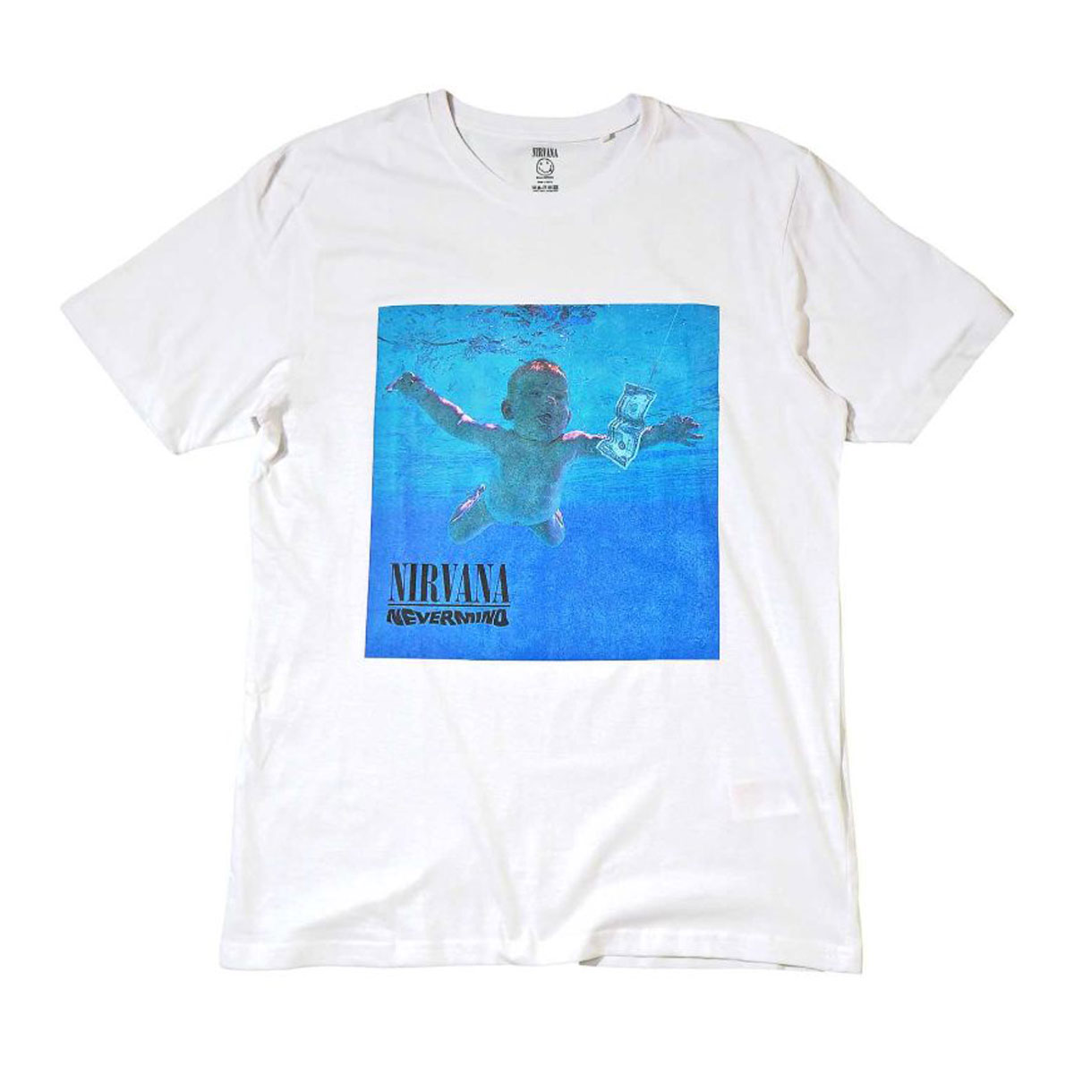 �ߥ塼���å��ƥ� ��� �Х��T����� ������ MUSIC TEE Ⱦµ ���å�T����� �˥�������� �ͥ������ޥ���� NIRVANA NEVERMIND MUSIC TEE WHITE AB5B B1C C1D D1E E01F