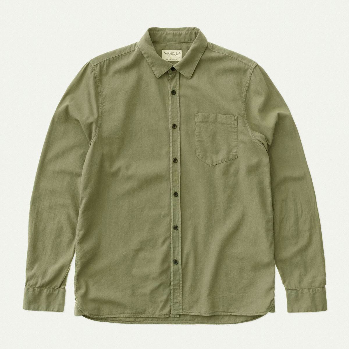 ̡ǥ   Ź Nudie Jeans Ĺµ   HENRY BATISTE GARMENT DYE SHIRT DESERT GREEN C11 140426 A62B B1C C1D D6E E08F