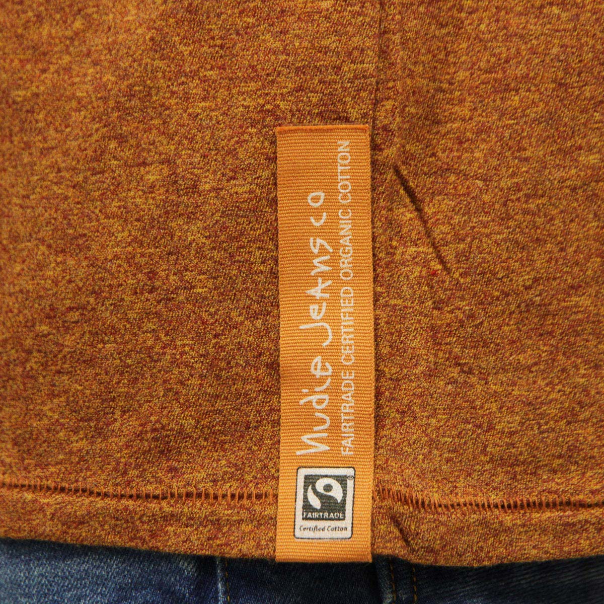 ̡ǥ T Ź Nudie Jeans ȾµT  Roundneck Pocket Tee Organic Melange 131244 Orange A62B B1C C1D D1E E10F