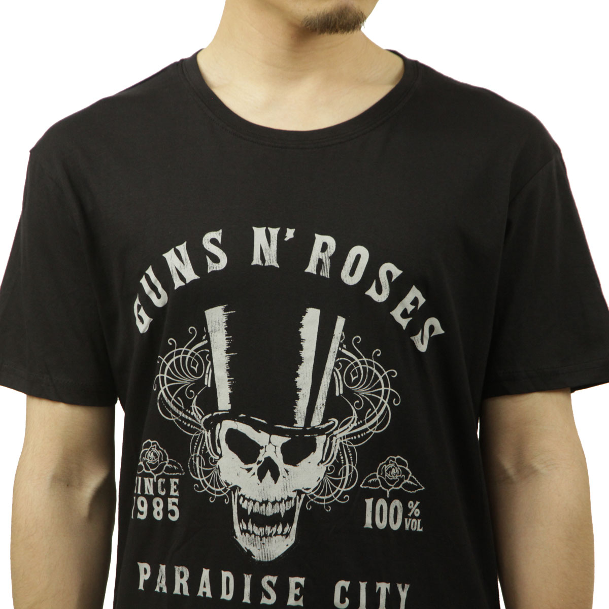 �ߥ塼���å��ƥ� ��� �Х��T����� ������ MUSIC TEE Ⱦµ ���å�T����� ���󥺡�����ɡ��������� GUNS N`ROSES VOLUME MUSIC ROCK TEE BLACK