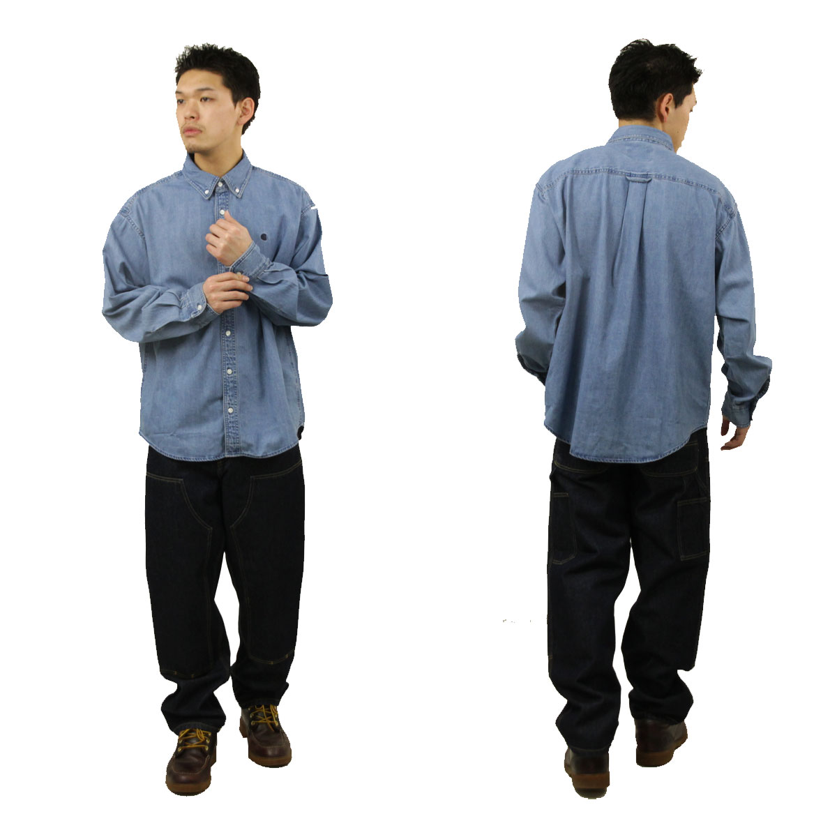 �����ϡ��� ��� ������ ������ CARHARTT WIP �ǥ˥� ����ѥ�� DOUBLE KNEE PANT 'SMITH' DENIM BLUE RINSED I032699 0102