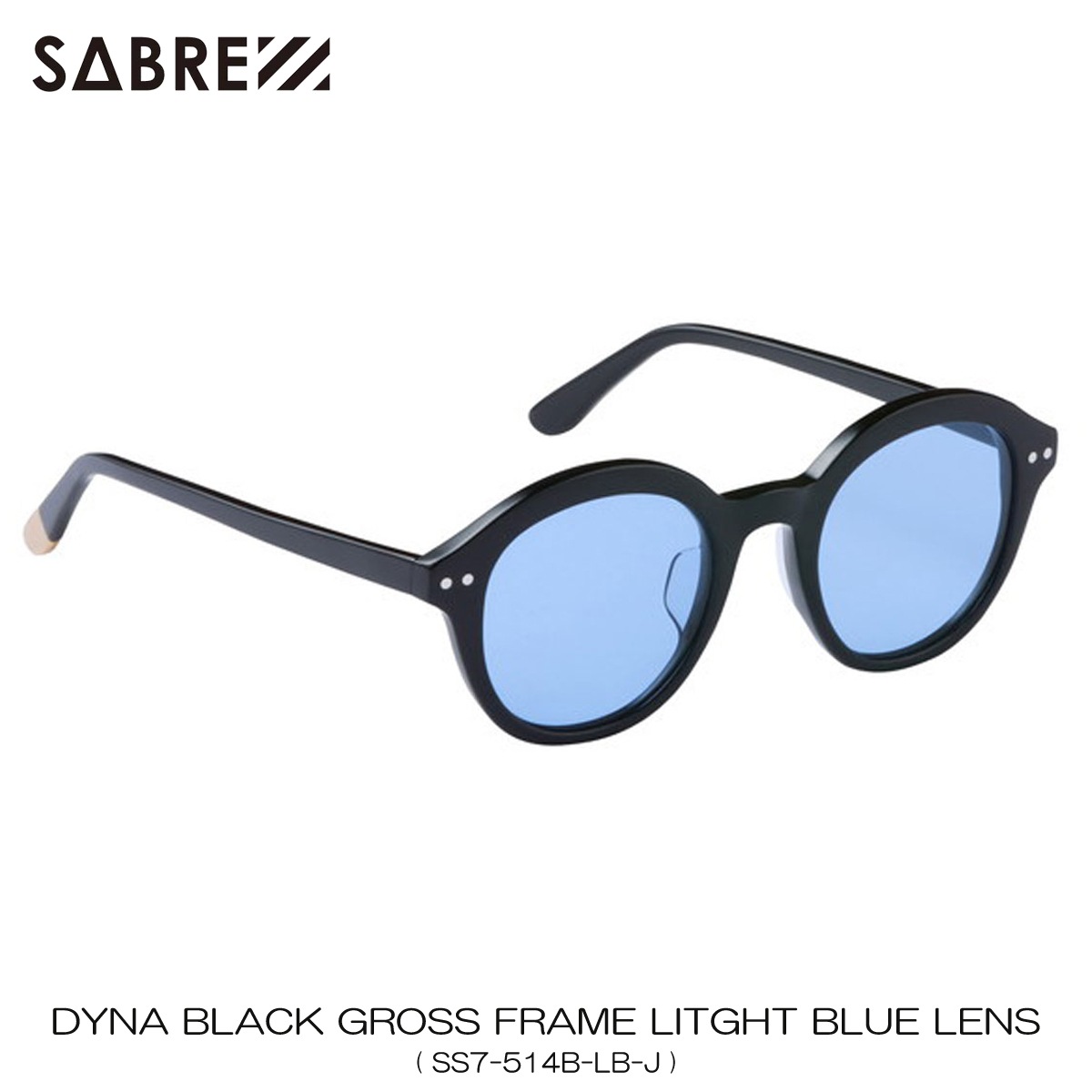 С SABRE Ź 󥰥饹 ᤬ DYNA BLACK GROSS FRAME LITGHT BLUE LENS SUNGLASS SS7-514B-LB-J A55B B3C C3D D1E E13F
