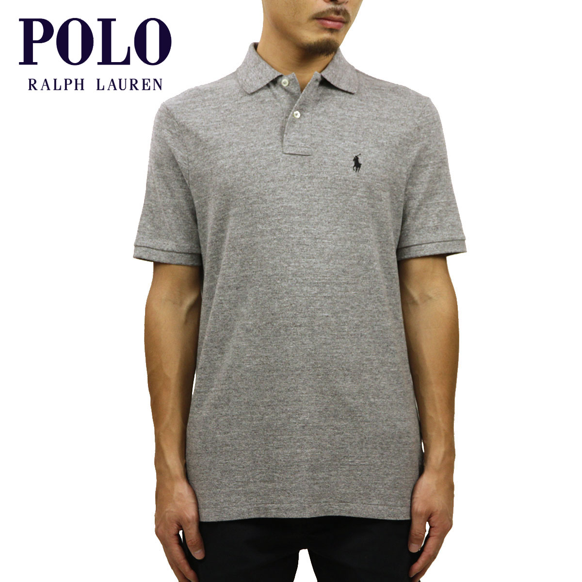 新品未使用　ポロラルフローレン　定番　半袖ポロシャツ　メンズS グレー POLO RALPH LAUREN Ralph Lauren ラルフローレン ボーイズ 半袖