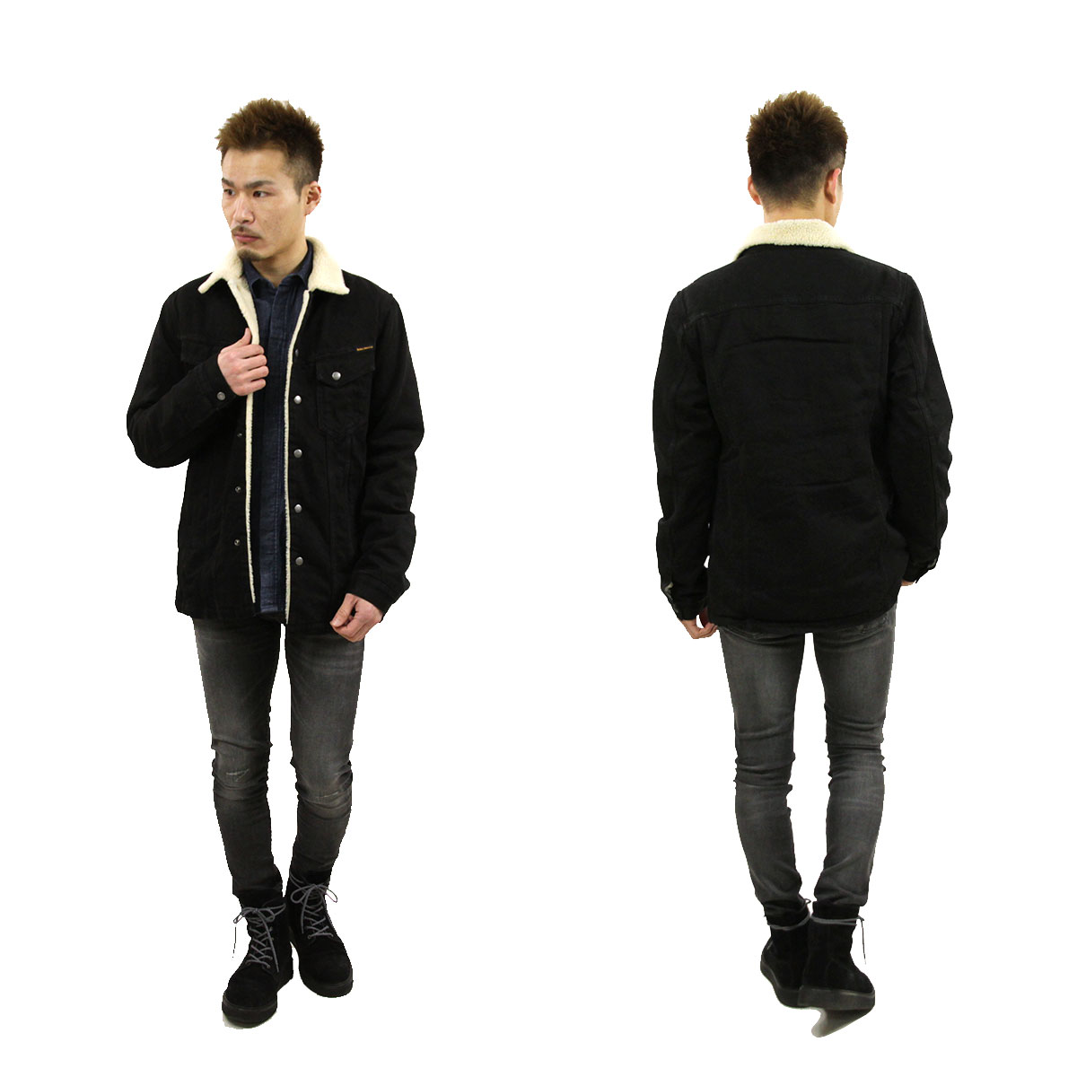 �̡��ǥ��������� ���㥱�å� ��� ��������Ź Nudie Jeans �������� ������㥱�å� LENNY WORK JACKET BLACK 160684 B01 A62B B1C C1D D4E E13F