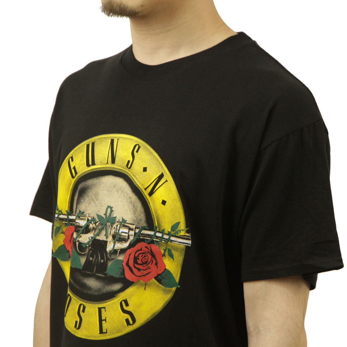 �ߥ塼���å��ƥ� ��� �Х��T����� ������ MUSIC TEE Ⱦµ ���å�T����ĥ��󥺡�����ɡ��������� ���� GUNS N`ROSES CLASSIC LOGO MUSIC ROCK TEE BLACK