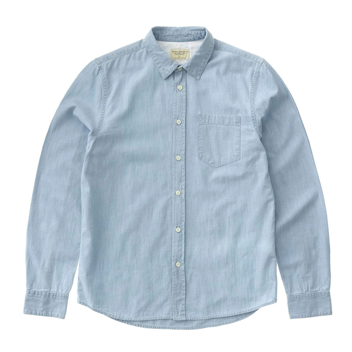 ̡ǥ Nudie Jeans Ź  Ĺµ֥졼 HENRY CHAMBRAY SHIRT INDIGO B21 140539 A62B B1C C1D D6E E07F