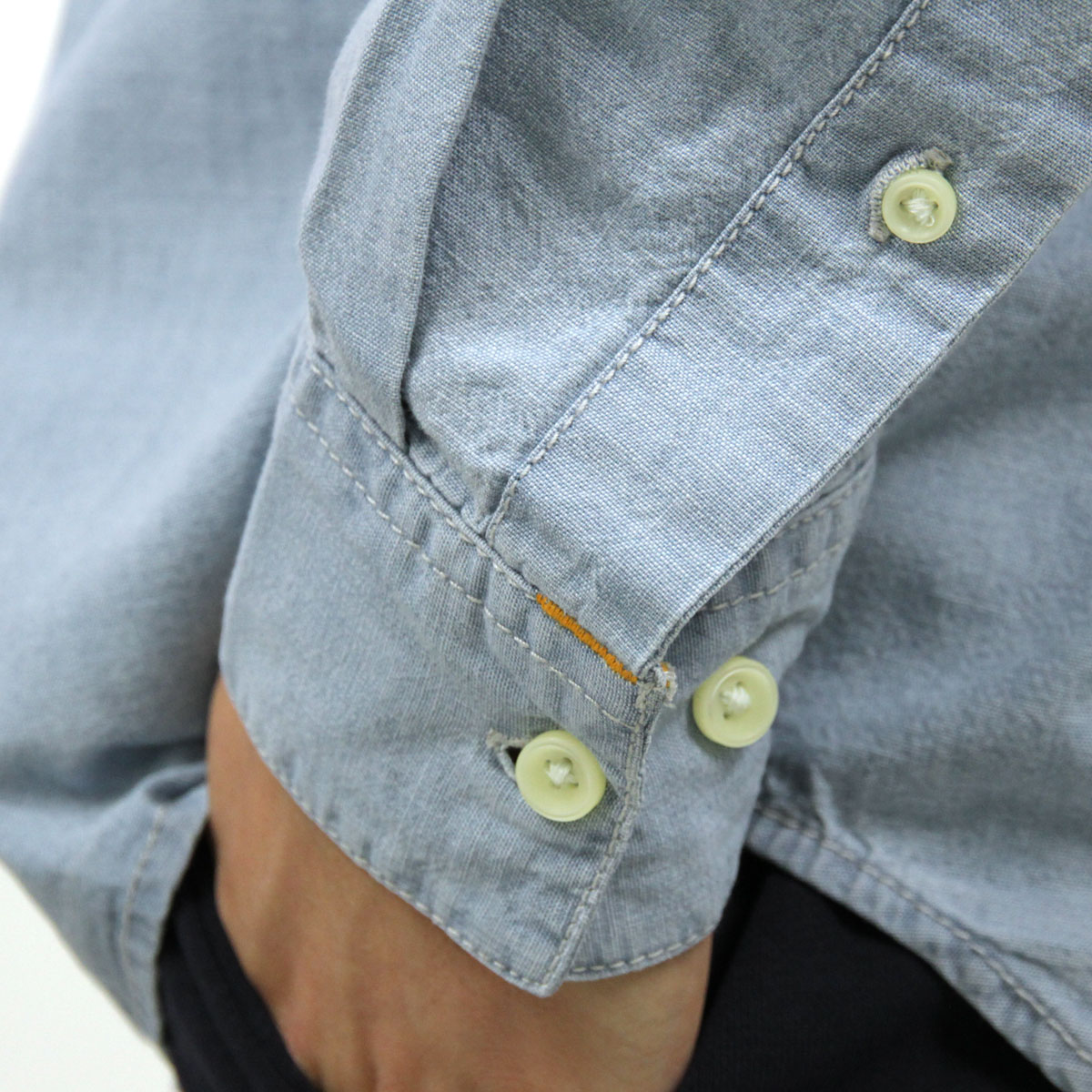̡ǥ Nudie Jeans Ź  Ĺµ֥졼 HENRY CHAMBRAY SHIRT INDIGO B21 140539 A62B B1C C1D D6E E07F