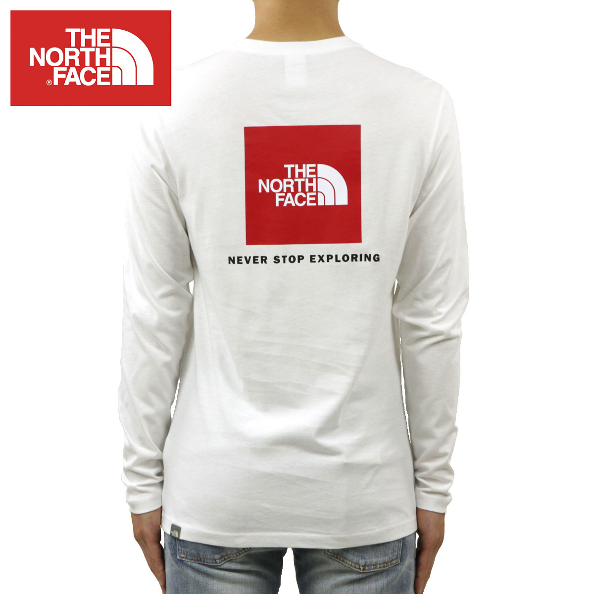 �Ρ����ե����� ����T ��� ������ THE NORTH FACE ĹµT����� �Хå��ץ��� ����T����� �������� LONG SLEEVE RED BOX TEE NF0A493L TNF WHITE / RED A14B B1C C1D D2E E01F