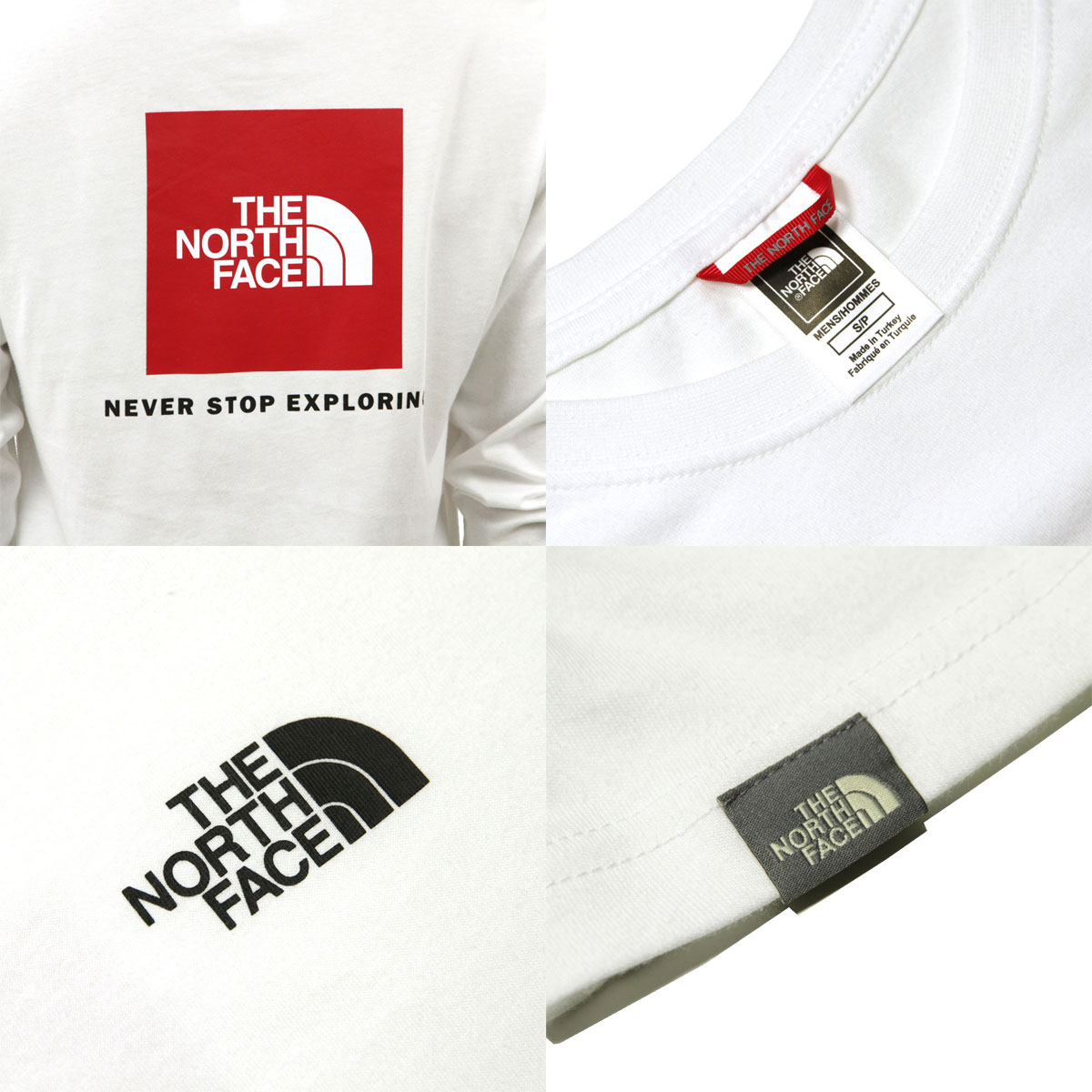 �Ρ����ե����� ����T ��� ������ THE NORTH FACE ĹµT����� �Хå��ץ��� ����T����� �������� LONG SLEEVE RED BOX TEE NF0A493L TNF WHITE / RED A14B B1C C1D D2E E01F