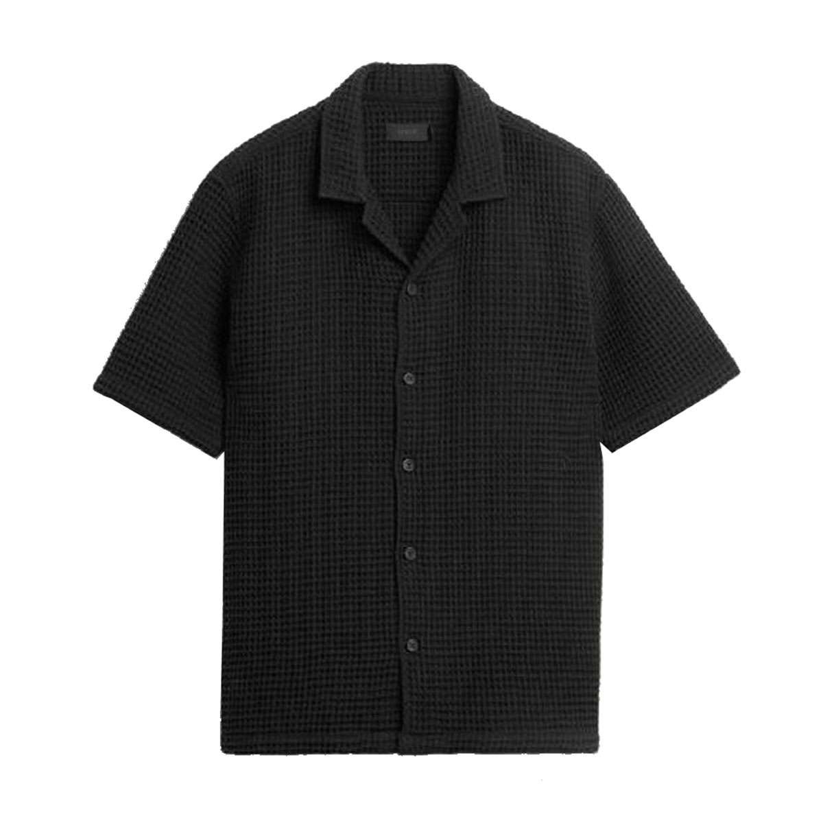 ����Х��� ��� Ⱦµ����� ��������Ź ELVINE �ܥ�������� ��åե����� ���ߥ���� KILIAN RELAXED FIT WAFFLE SHORT SLEEVE SHIRT 330771 110 BLACK