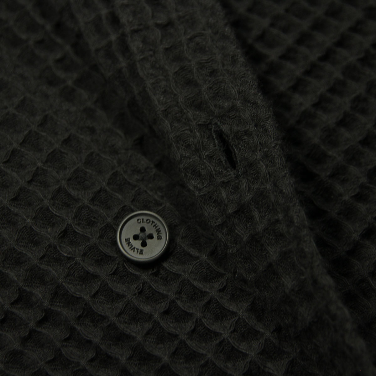 ����Х��� ��� Ⱦµ����� ��������Ź ELVINE �ܥ�������� ��åե����� ���ߥ���� KILIAN RELAXED FIT WAFFLE SHORT SLEEVE SHIRT 330771 110 BLACK