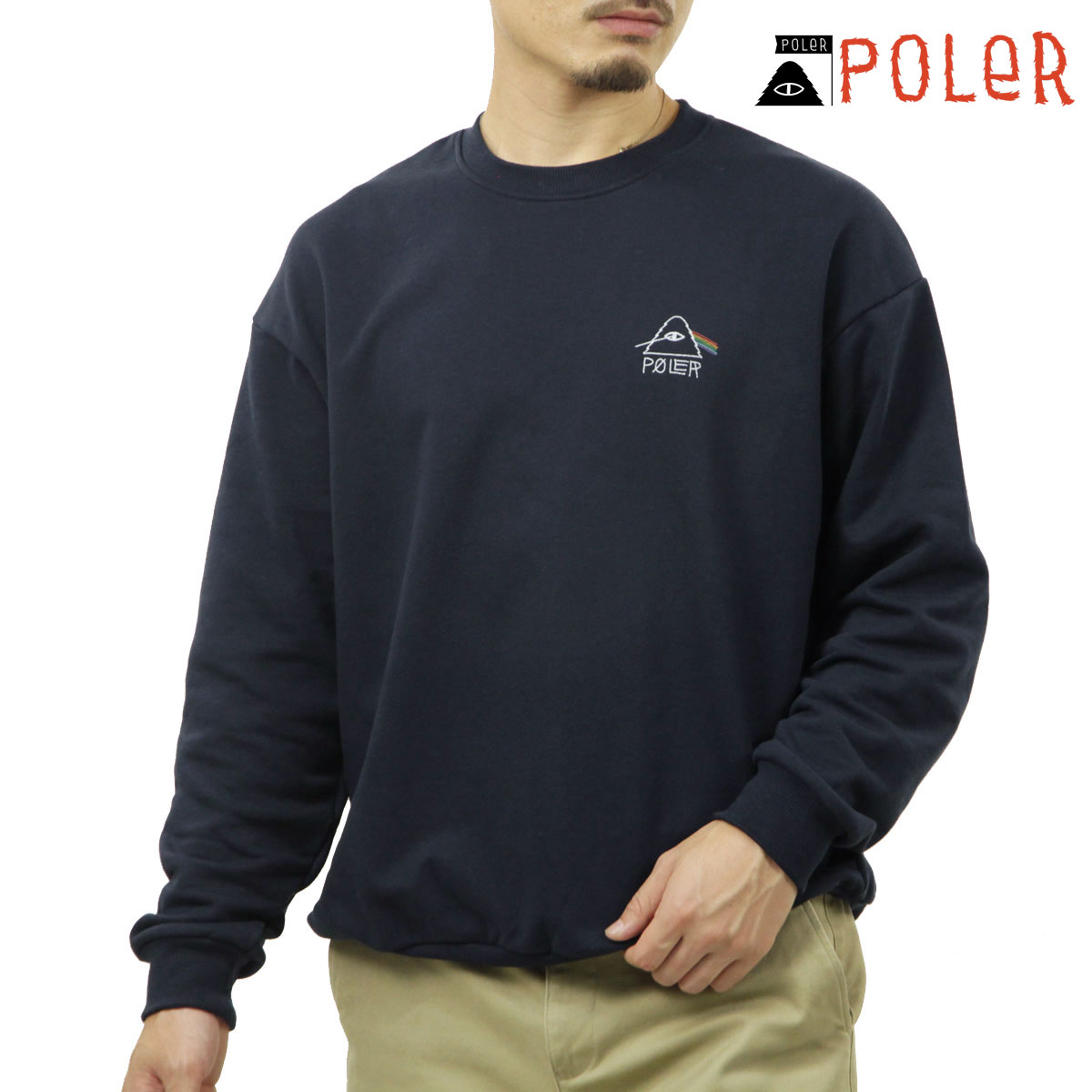 �ݡ��顼 ��� �������å� ��������Ź POLER ���롼�ͥå� ���� �ȥ졼�ʡ� PSYCHEDELIC LOGO CREW 253MCV0041 263MCV0050 - NVY NAVY A79B B1C C1D D5E E06F