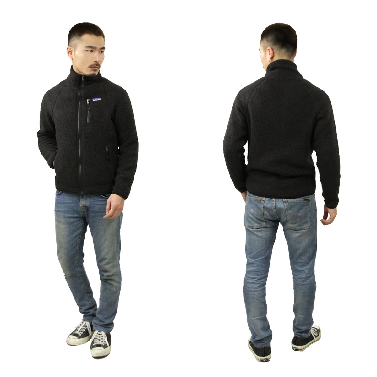 ѥ˥ 㥱å   patagonia ܥ㥱å MEN'S RETRO PILE FLEECE JACKET BLACK 22801 A53B B1C C1D D4E E13F