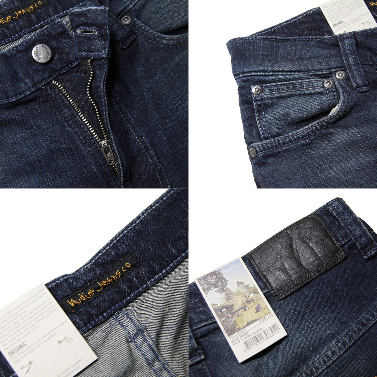 �̡��ǥ��������� ����ե��� ��� ��������Ź Nudie Jeans �ܥȥॹ ������ �ǥ˥� THIN FINN DENIM JEANS BLUE YEARS 113606 A62B B1C C2D D1E E02F