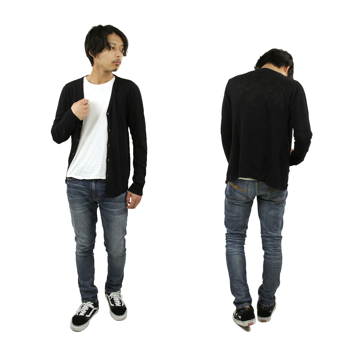 �̡��ǥ��������� �������� ��� ��������Ź Nudie Jeans �����ǥ�����  Botvid Cardigan Embo 150134 BLACK A62B B1C C1D D7E E13F