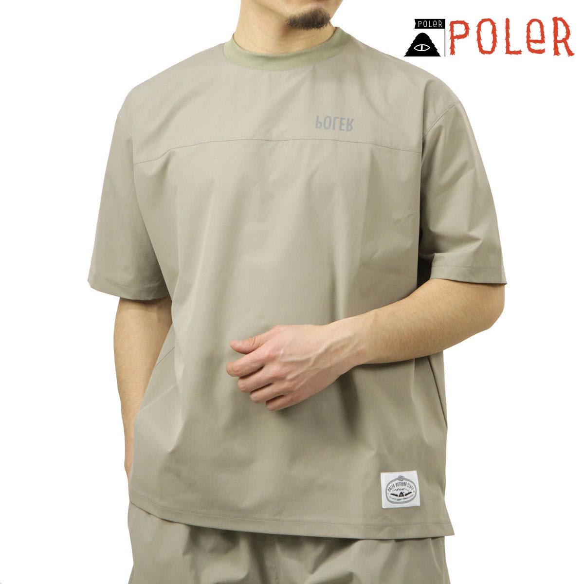 �ݡ��顼 ��� ȾµT����� ��������Ź POLER ���롼�ͥå� �ɥ饤T����� RELOP 2 DRY TEE DC BEIGE MCV0041 / MCV0038 A79B B1C C1D D1E E18F
