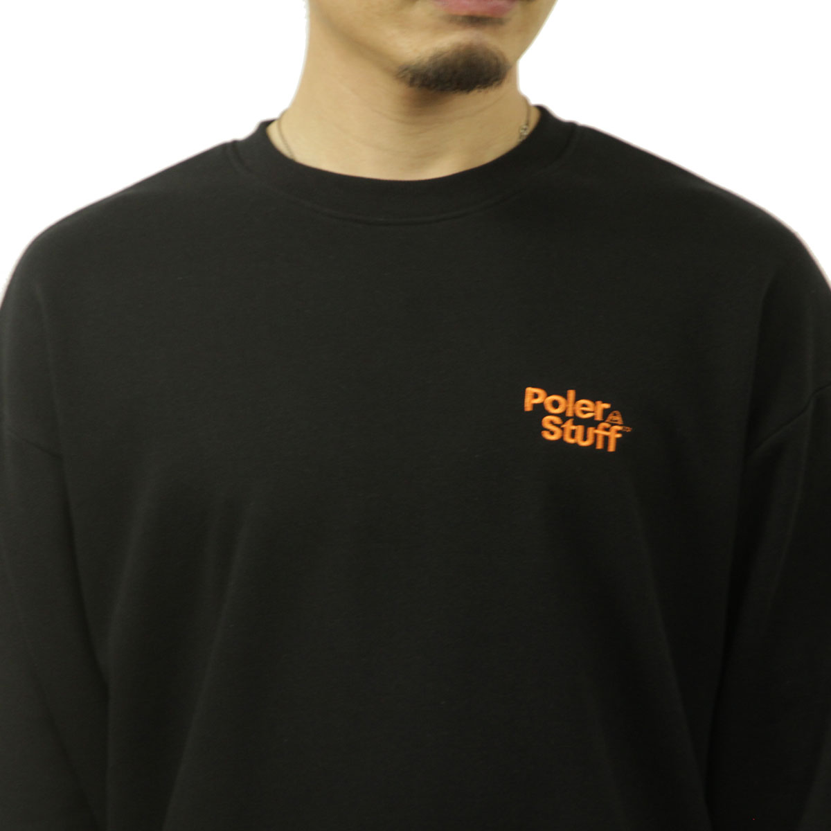 �ݡ��顼 ��� �������å� ��������Ź POLER ���롼�ͥå� �ȥ졼�ʡ� POLER STUFF CREW 253MCV0042-BLK BLACK